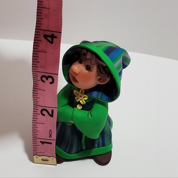 Vintage Small Fry sculpture little wizard with green cloak art Folk Art - Picture 12 of 13